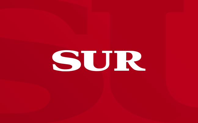 Logotipo del diario Sur (es la palabra sur escrita en blanco sobre un fondo de color rojo)